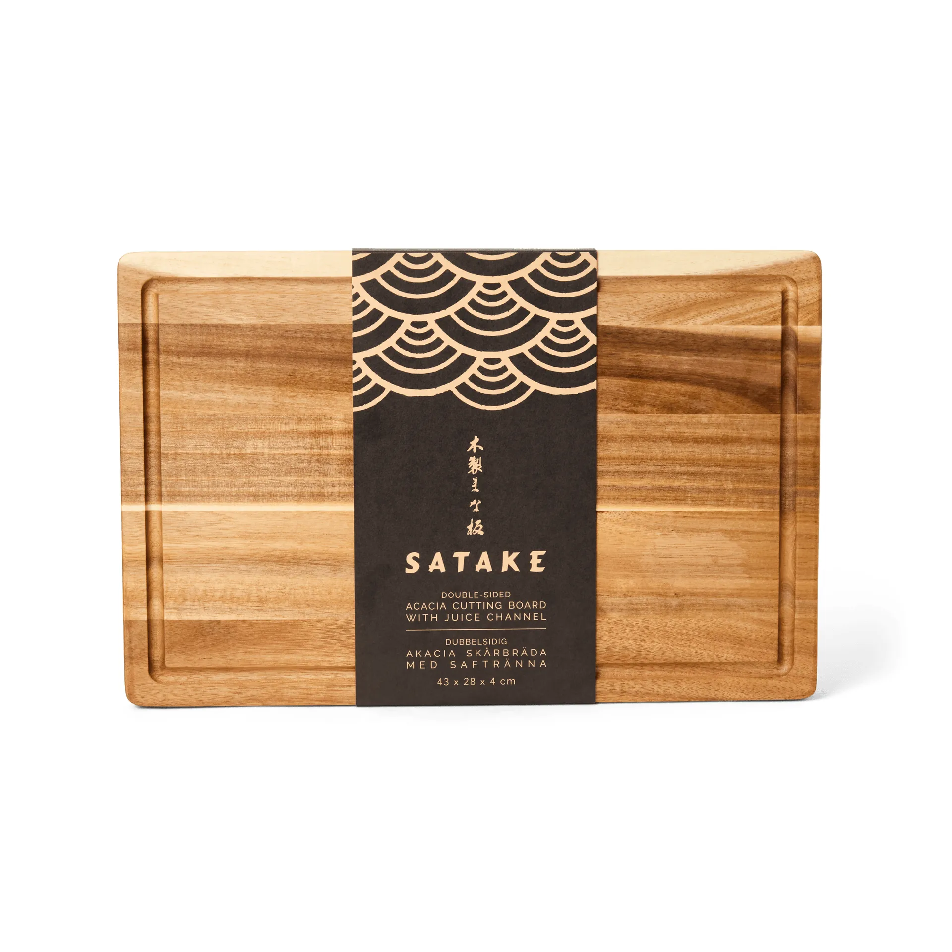 Satake skærebræt, Akacie, olieret, 43,2x27,9x3,8 cm Satake
