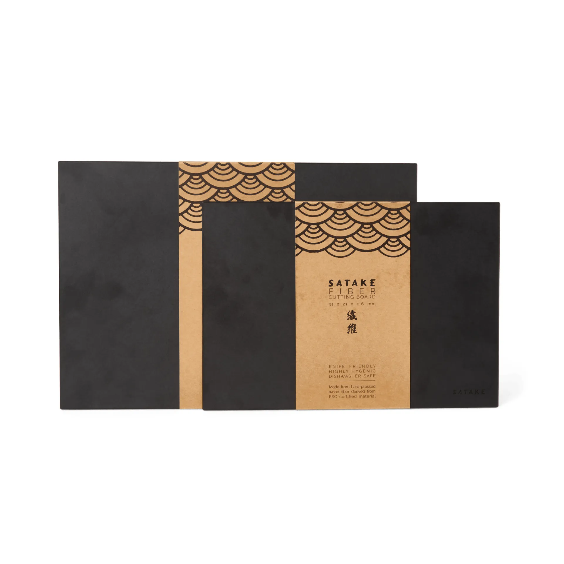 Satake skærebræt træ og papir, 37x25,5x0,6 cm Satake