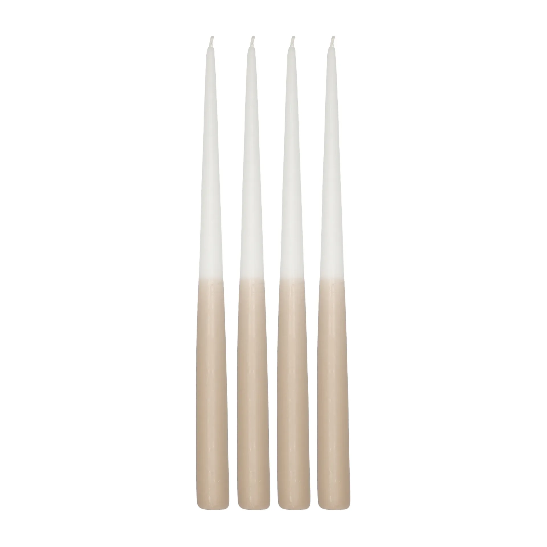 Affinity antiklys tofarvet 4-pak 32 cm, White/Sand Scandi Essentials