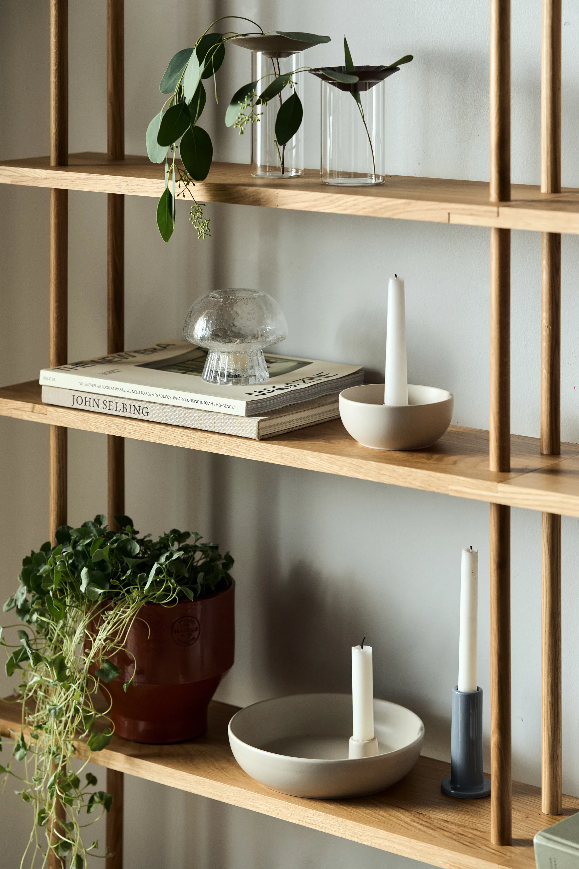 Ambiance kronelys 4-pak 27 cm, White Scandi Essentials