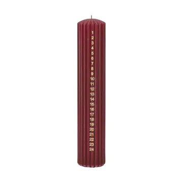 Awaiting kalenderlys - Deep wine, 25 cm - Scandi Essentials