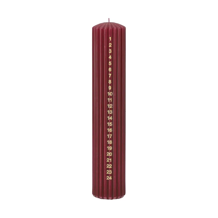 Awaiting kalenderlys - Deep wine, 25 cm - Scandi Essentials