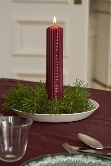 Awaiting kalenderlys - Deep wine, 25 cm - Scandi Essentials
