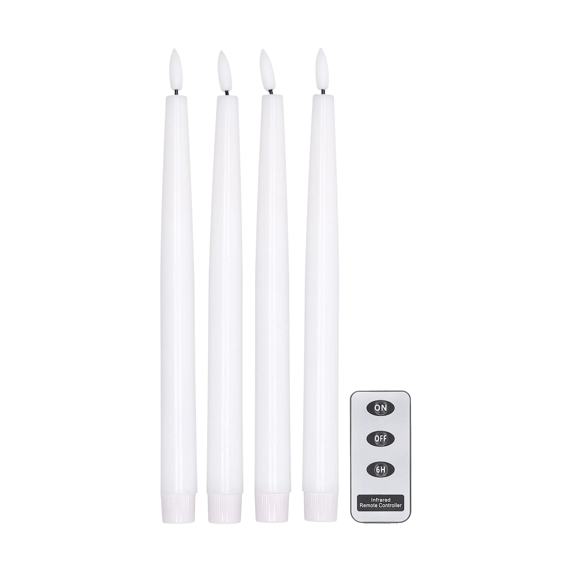 Bright LED-lys 28,5 cm 4-pak med fjernbetjening, Hvid Scandi Essentials