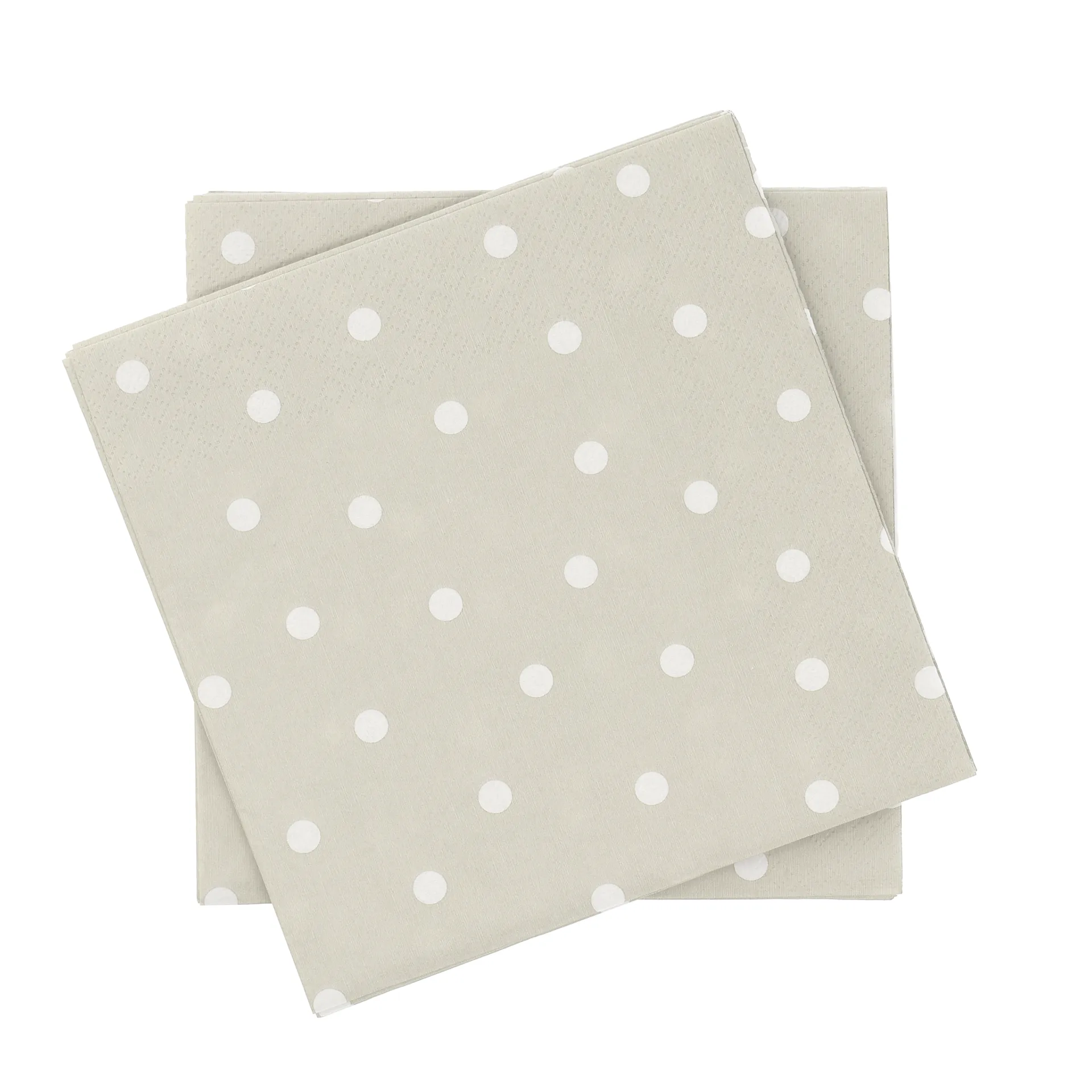 Fine dots papirserviet, Hvid-beige, 20-pak, 33x33 cm Scandi Essentials
