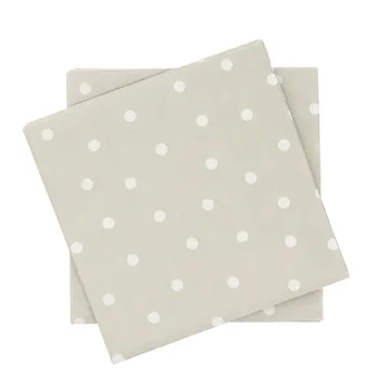 Fine dots papirserviet - Hvid-beige, 20-pak, 33x33 cm - Scandi Essentials