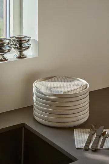Fine grid papirserviet - Hvid-beige, 20-pak, 33x33 cm - Scandi Essentials