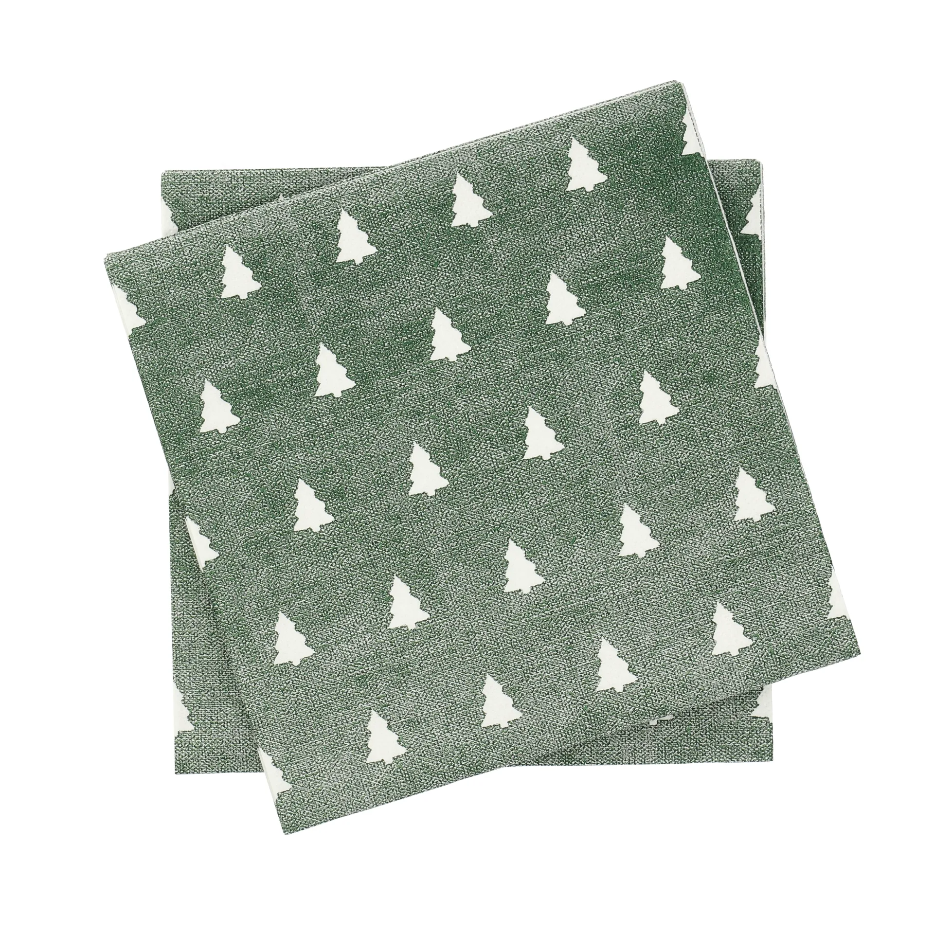 Linen trees serviet 33x33 cm 20-pak, Green-white Scandi Essentials