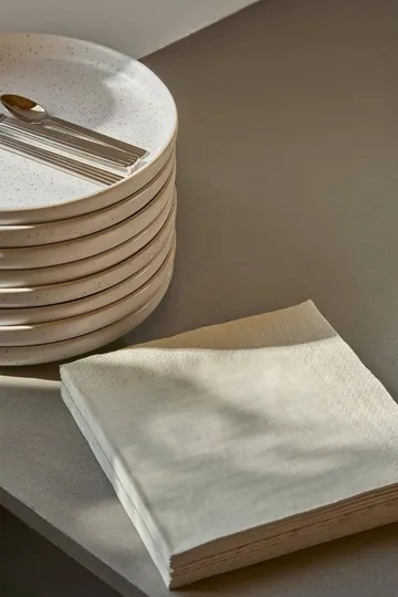 Plain papirserviet - Beige, 20-pak, 40x40 cm - Scandi Essentials