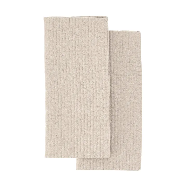 Rinse opvaskeklud - Beige, 2-pak - Scandi Essentials