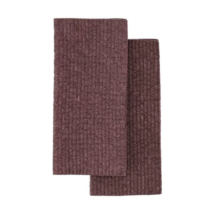 Rinse opvaskeklud - Burgundy, 2-pak - Scandi Essentials