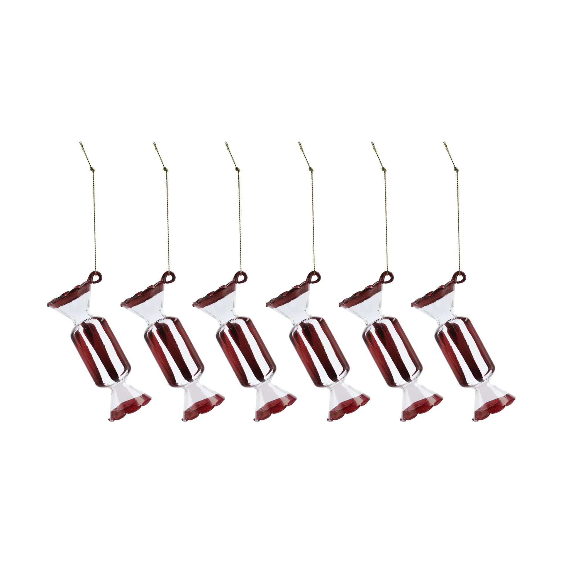 Bonbons julekugle 6-pak, Rød Scandi Living