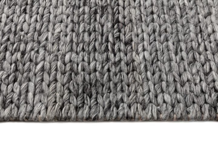 Braided uldtæppe mørkegrå , 200x300 cm Scandi Living