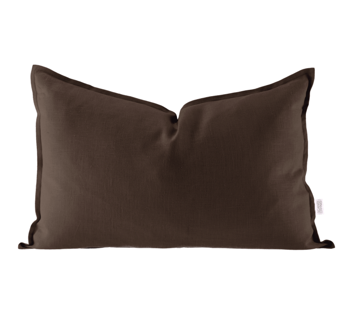 Calm pudebetræk hør 40x60 cm - Chocolate Brown - Scandi Living