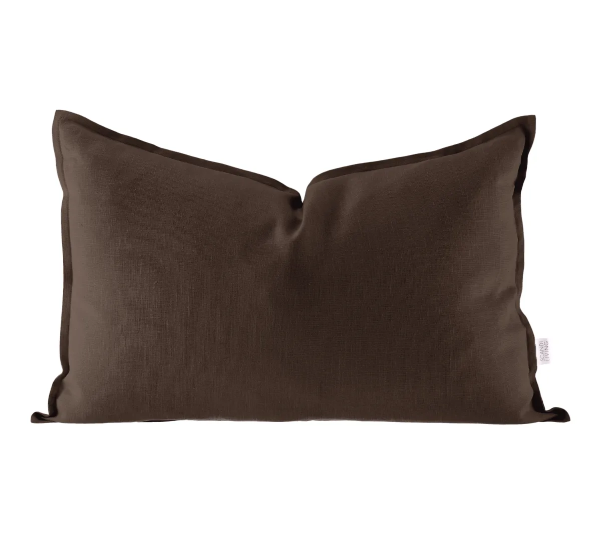 Scandi Living Calm pudebetræk hør 40x60 cm Chocolate Brown