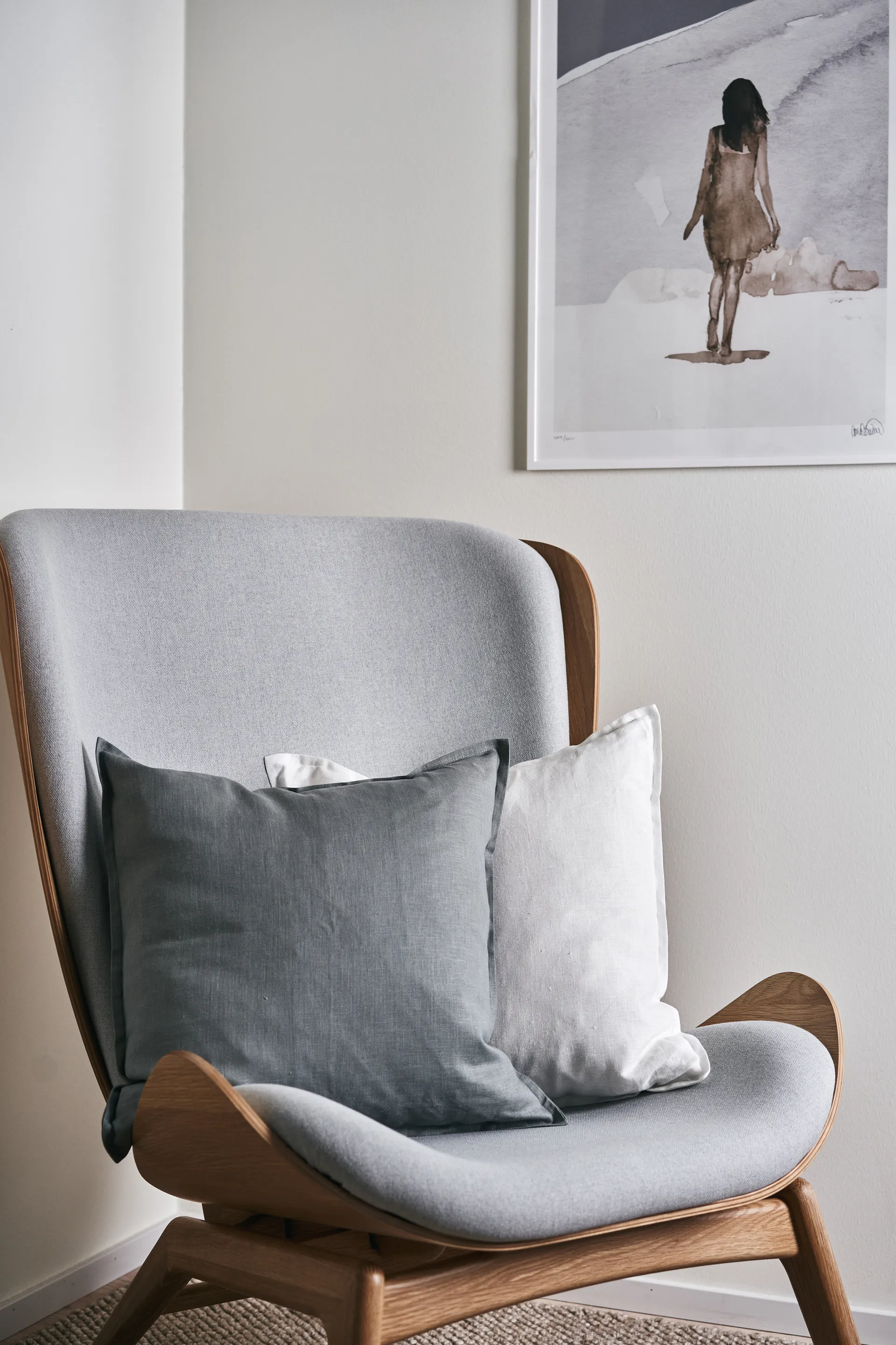Calm pudebetræk hør 50x50 cm, White Scandi Living
