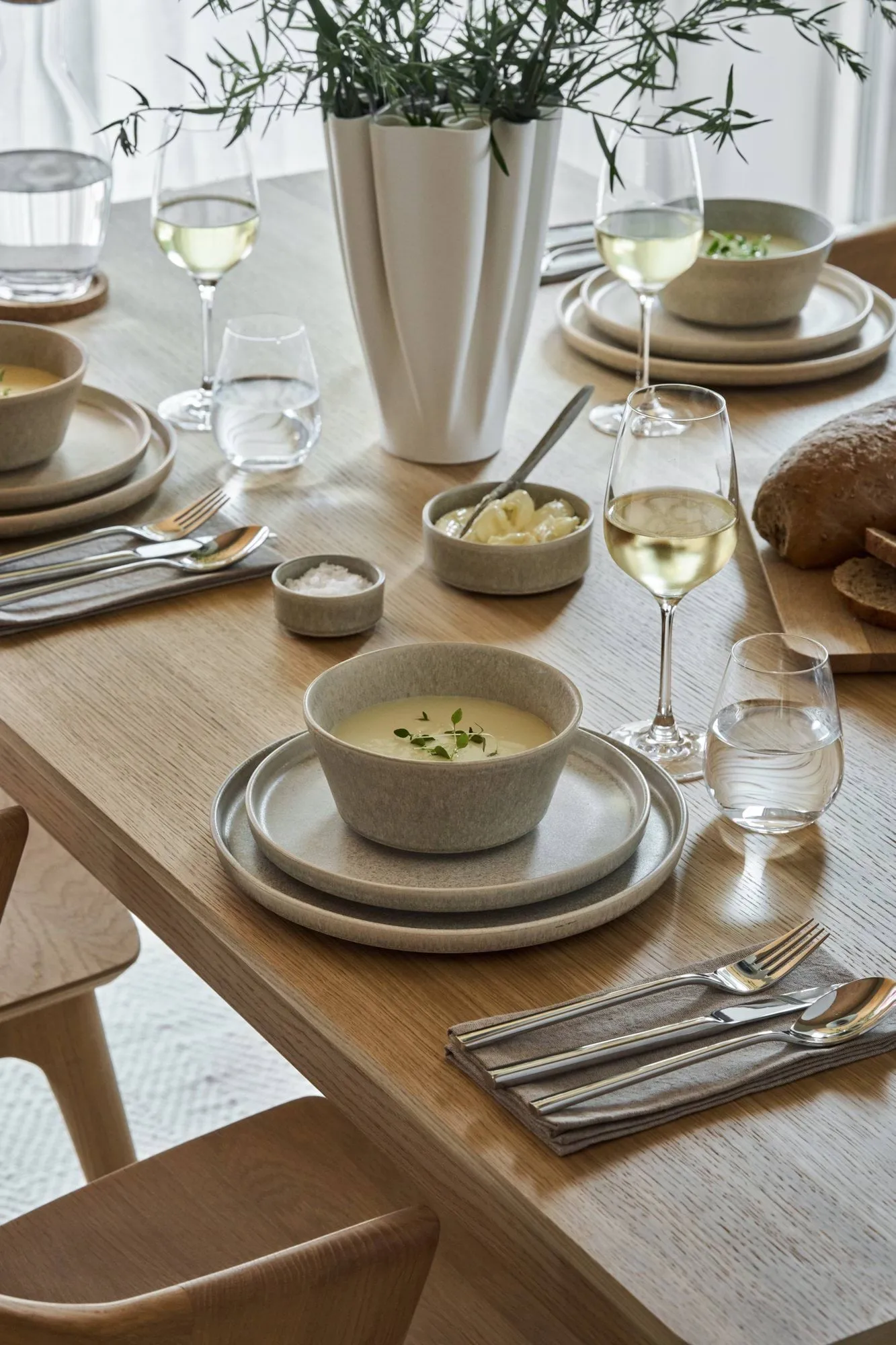 Clay asiet, Beige, Ø20 cm Scandi Living