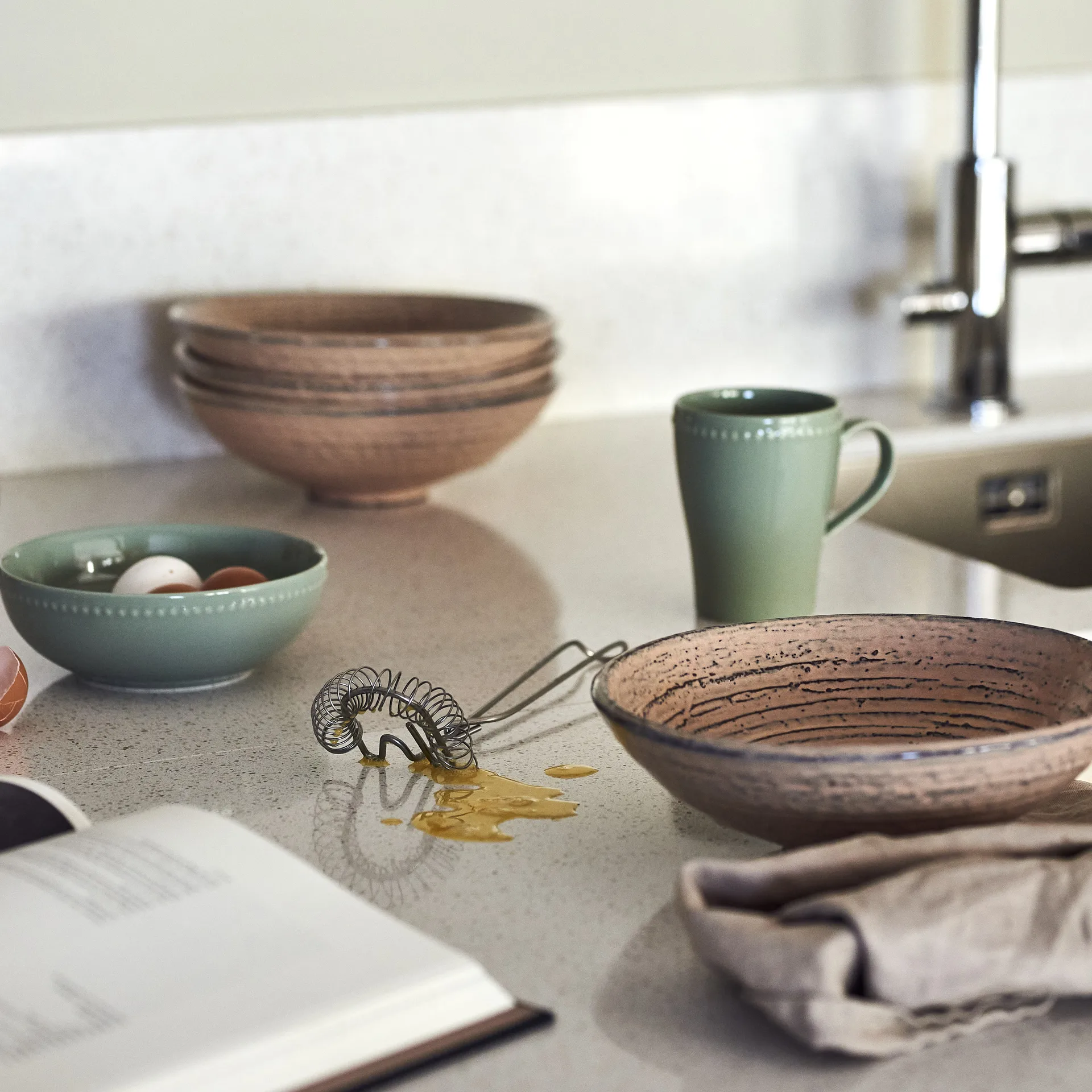 Dots krus 35 cl 4 stk., Grøn Scandi Living