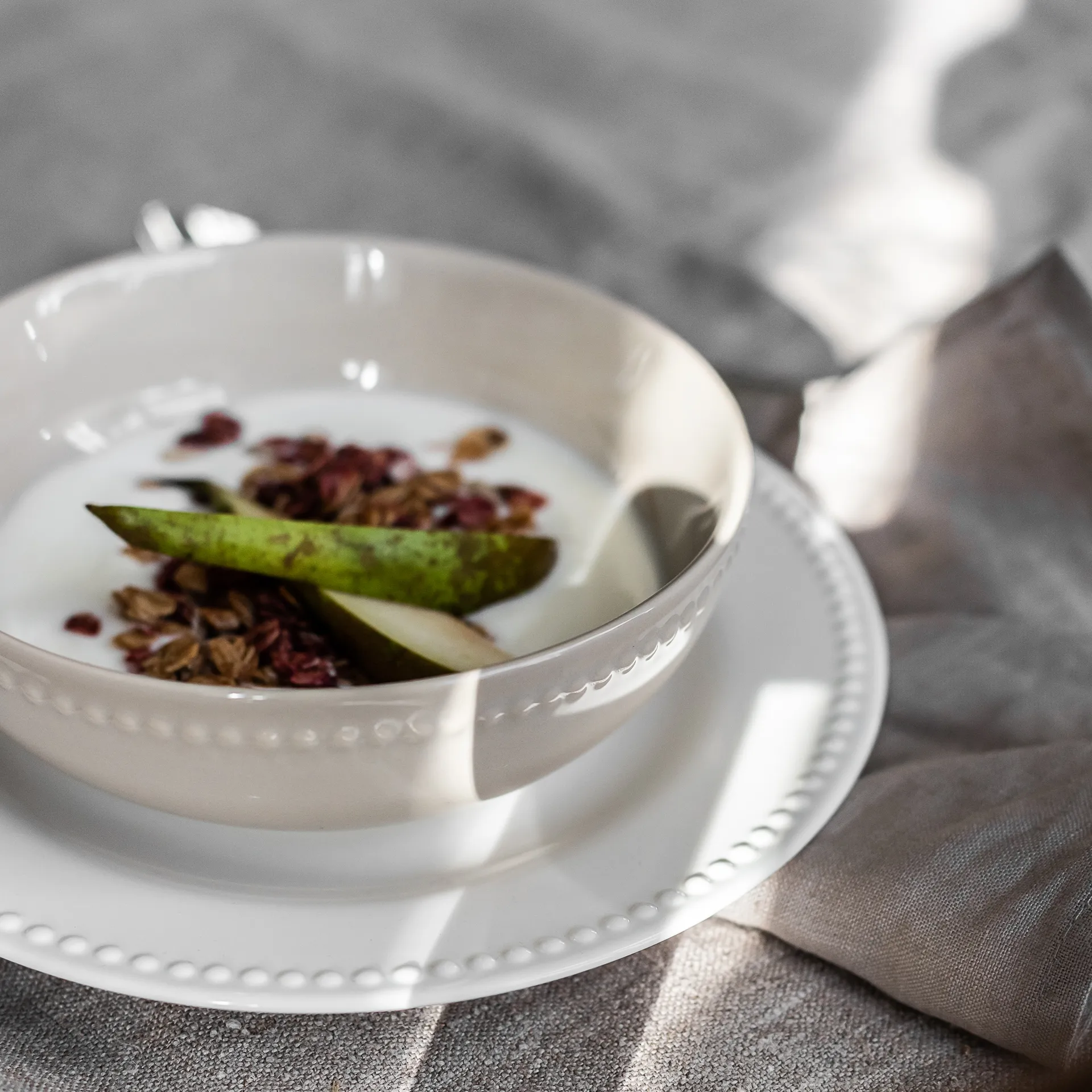 Dots morgenmadsskål 60 cl 4 stk., Cremehvid Scandi Living