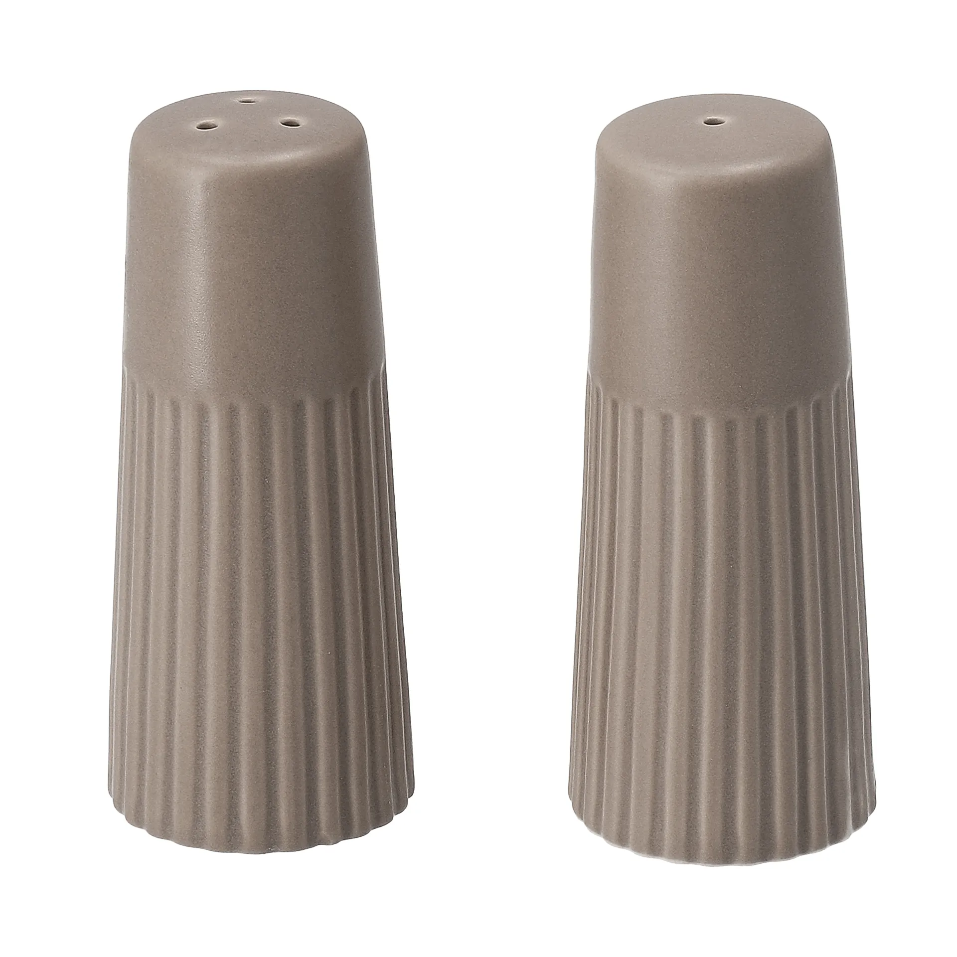 Edge salt- og pebersæt 2 dele, Taupe, Ø3,8x8,7 cm Scandi Living