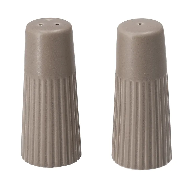 Edge salt- og pebersæt 2 dele - Taupe, Ø3,8x8,7 cm - Scandi Living