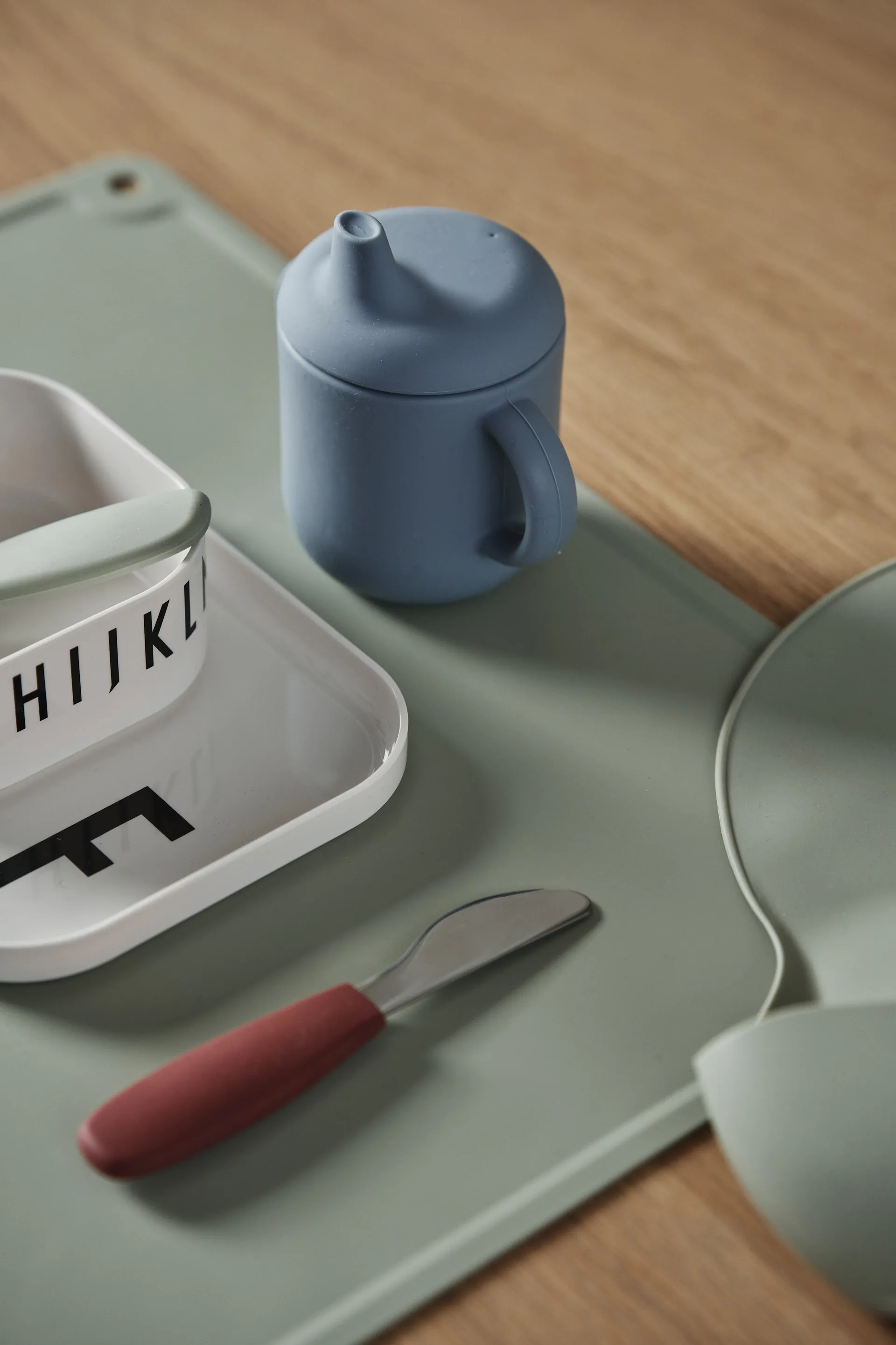 Elvie drikkekop silikon 180 ml, Blue Scandi Living