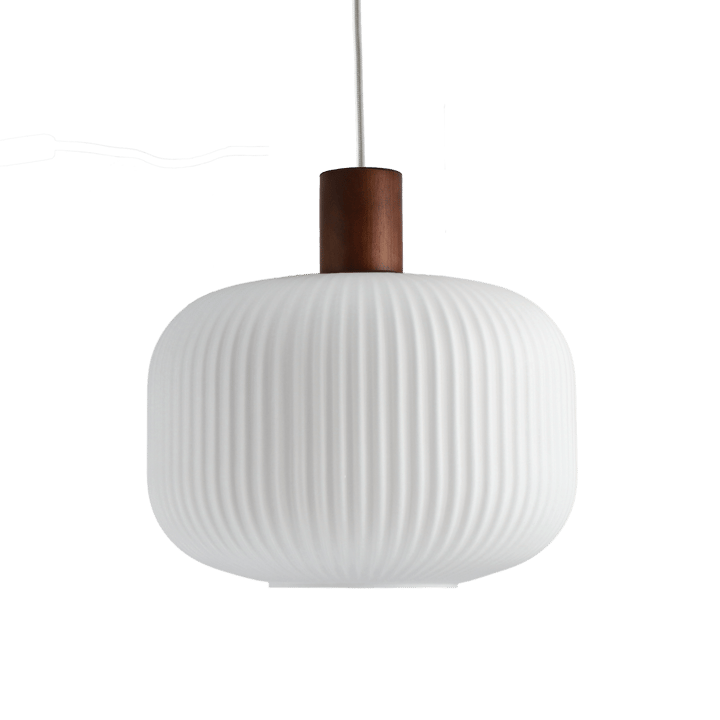 Fair loftslampe Ø30 cm - Frostet glas/Mørkbejdset ask - Scandi Living