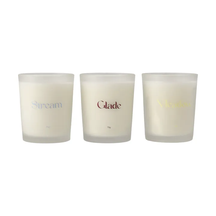 Gaveæske duftlys 70g 3-pak - Stream/Glade/Meadow - Scandi Living