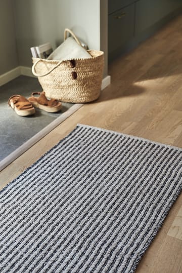 Harvest tæppe beige-sort - 70x250 cm - Scandi Living