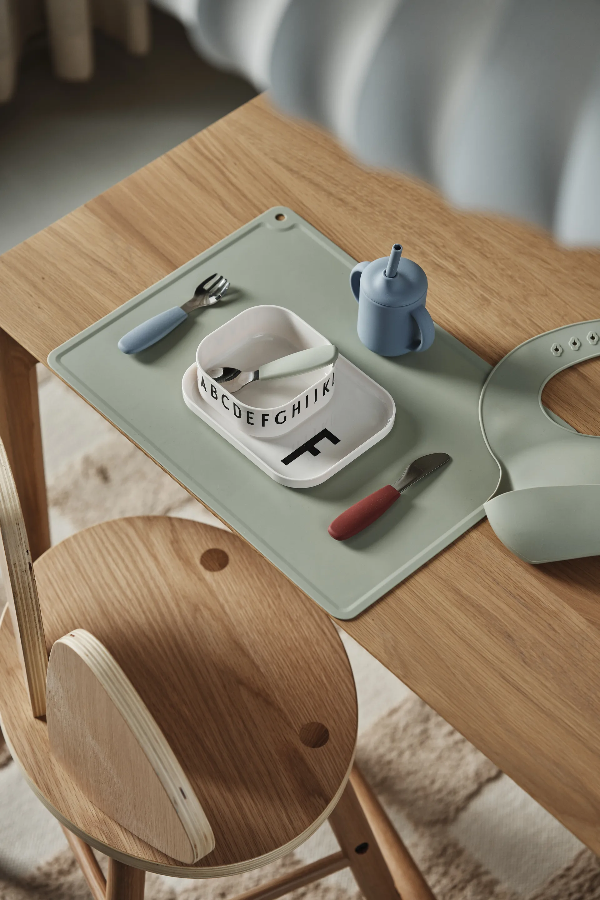 Idun krus med sugerør silikone 120 ml, Blue Scandi Living