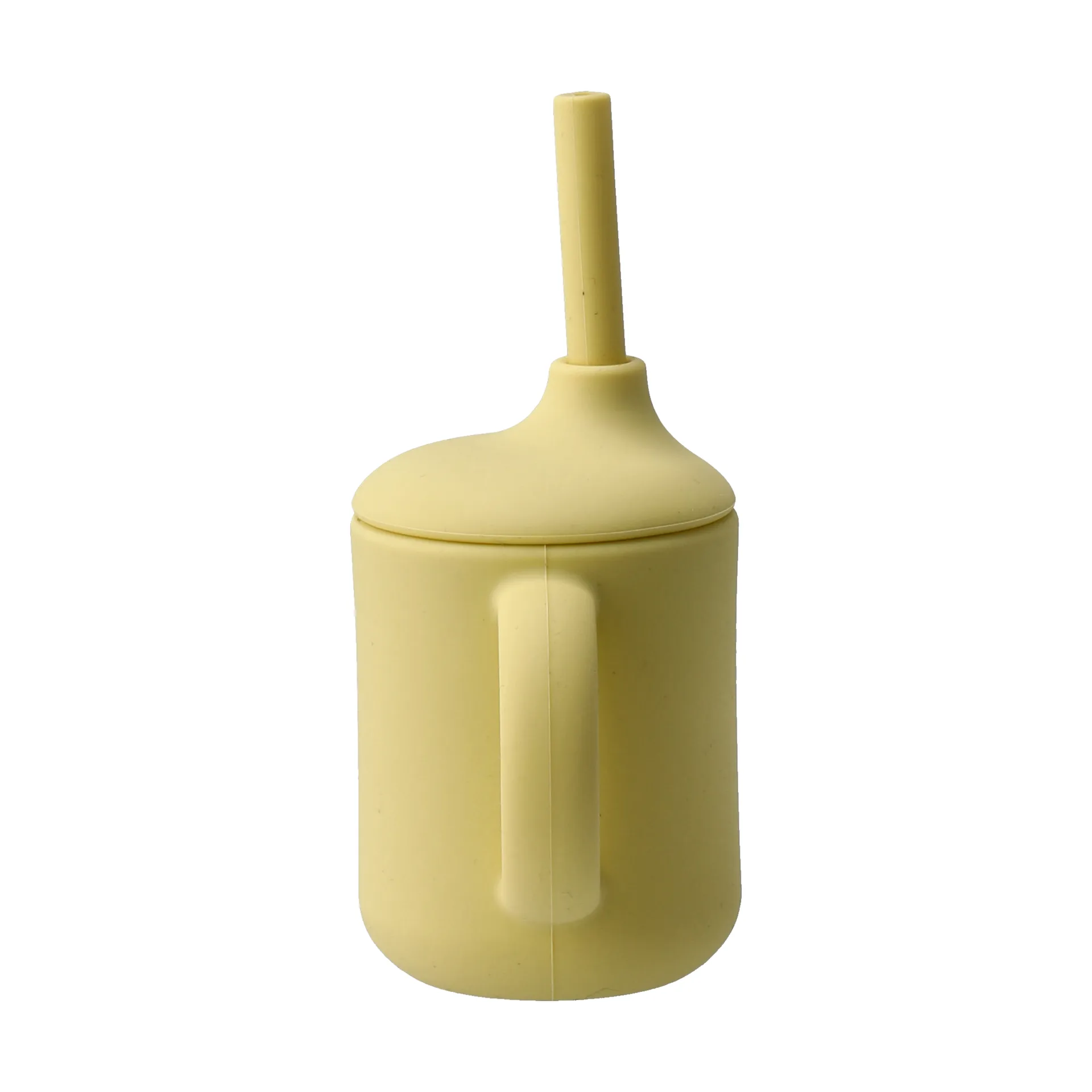 Idun krus med sugerør silikone 120 ml, Lemon Scandi Living