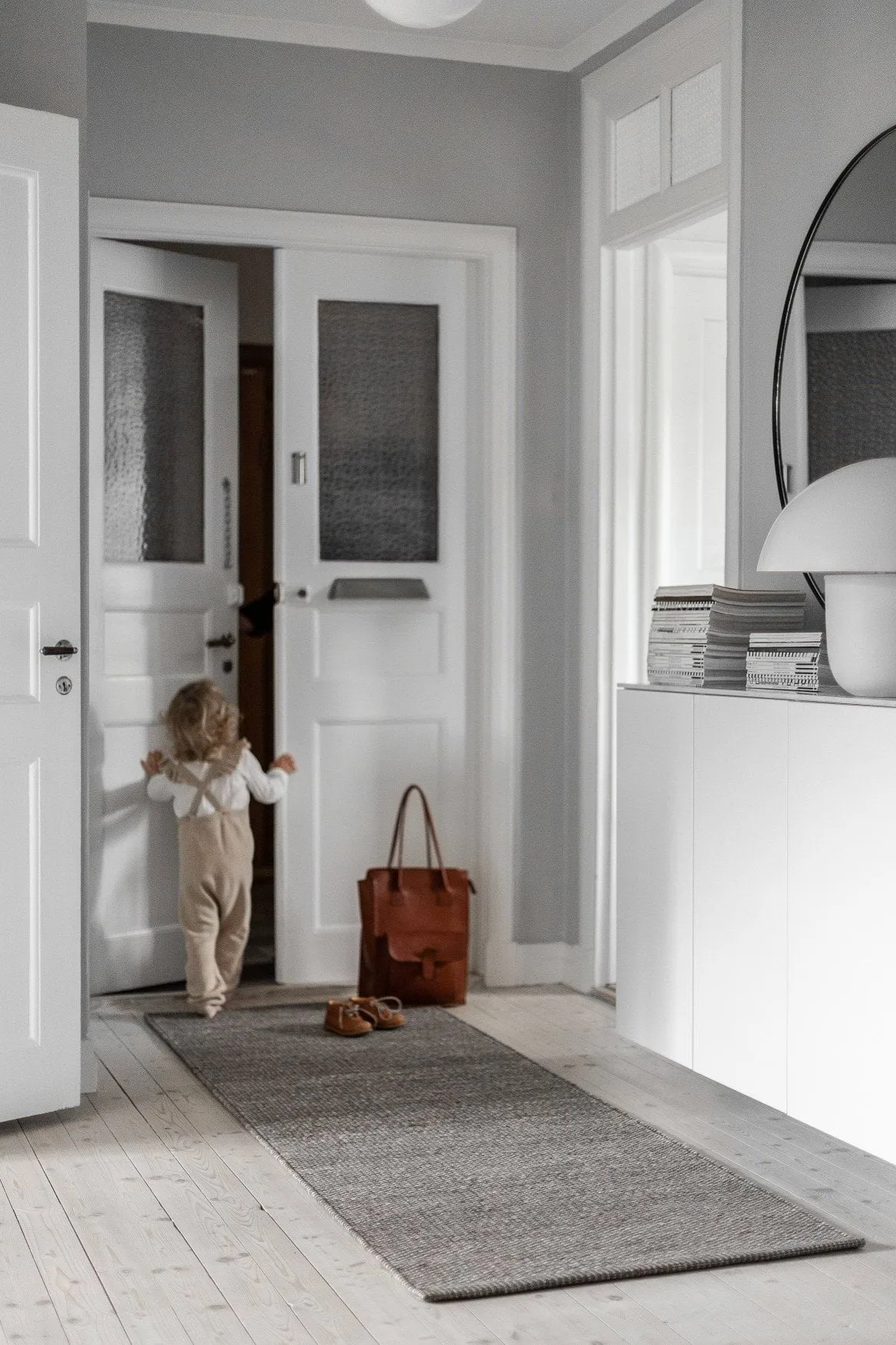 Lea uldtæppe sort, 80x240 cm Scandi Living