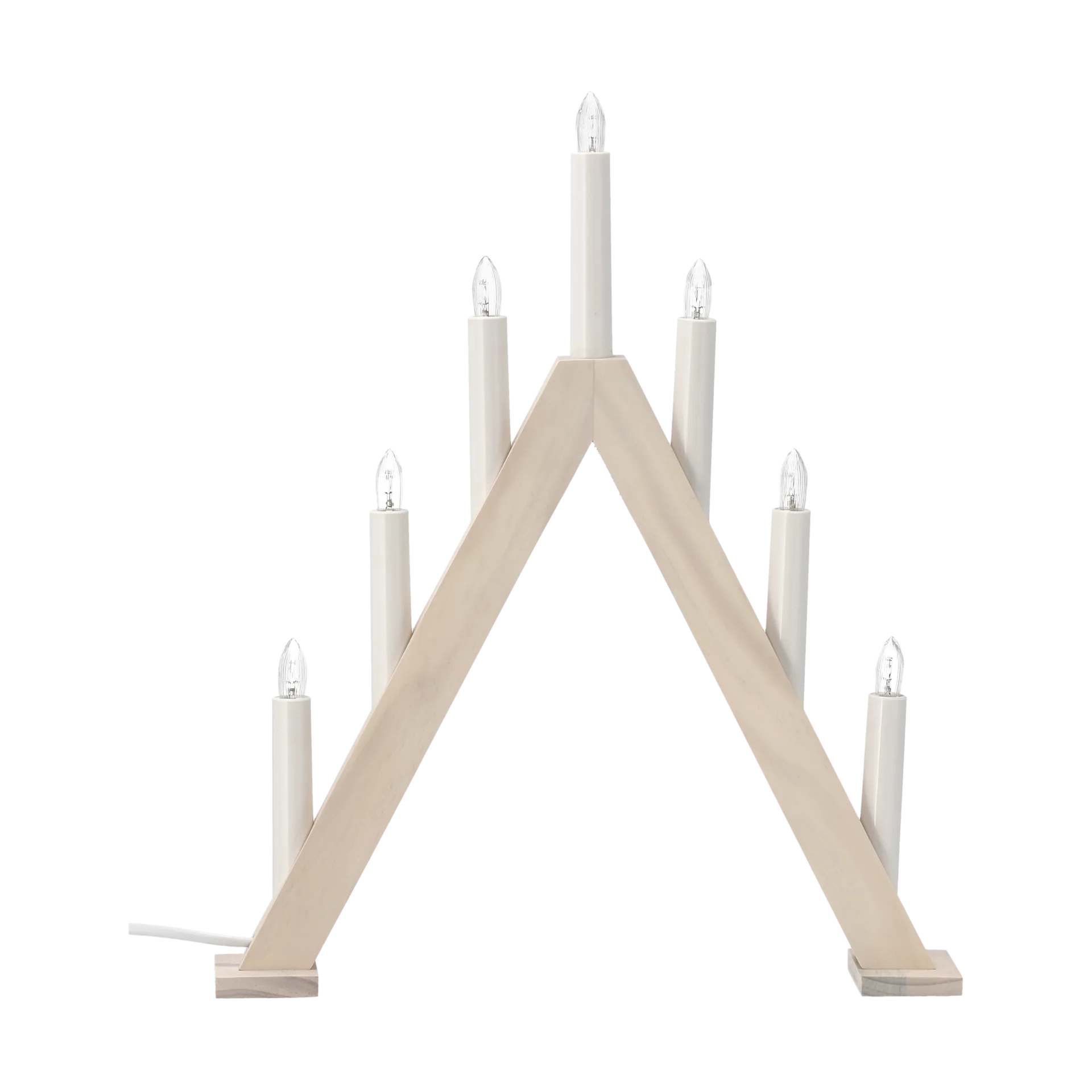 Nord adventstage 40 cm, Hvidglaseret Scandi Living