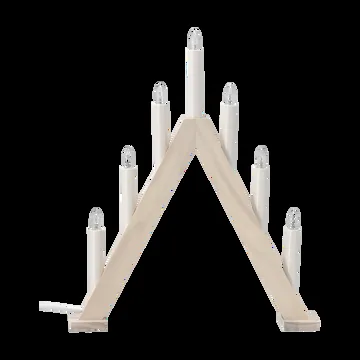 Nord adventstage 40 cm - Hvidglaseret - Scandi Living