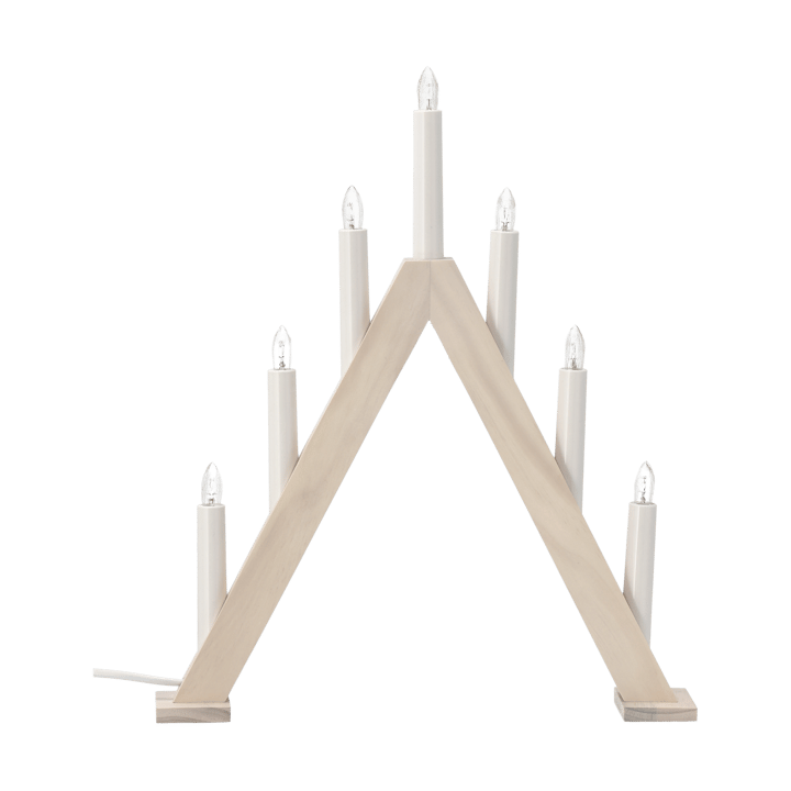 Nord adventstage 40 cm - Hvidglaseret - Scandi Living