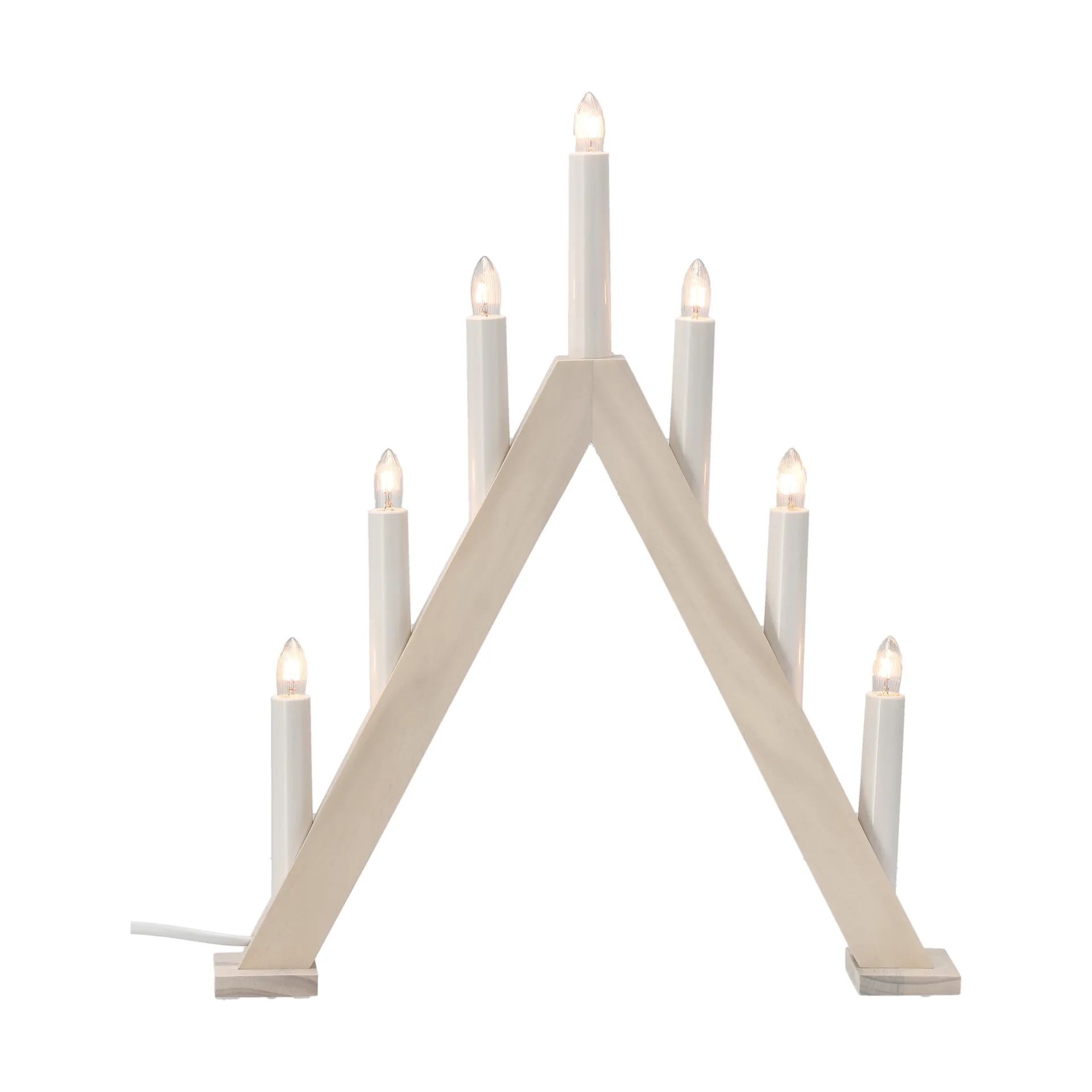 Nord adventstage 40 cm, Hvidglaseret Scandi Living