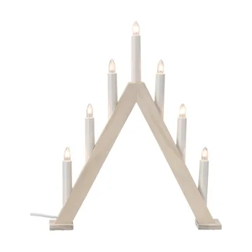 Nord adventstage 40 cm - Hvidglaseret - Scandi Living