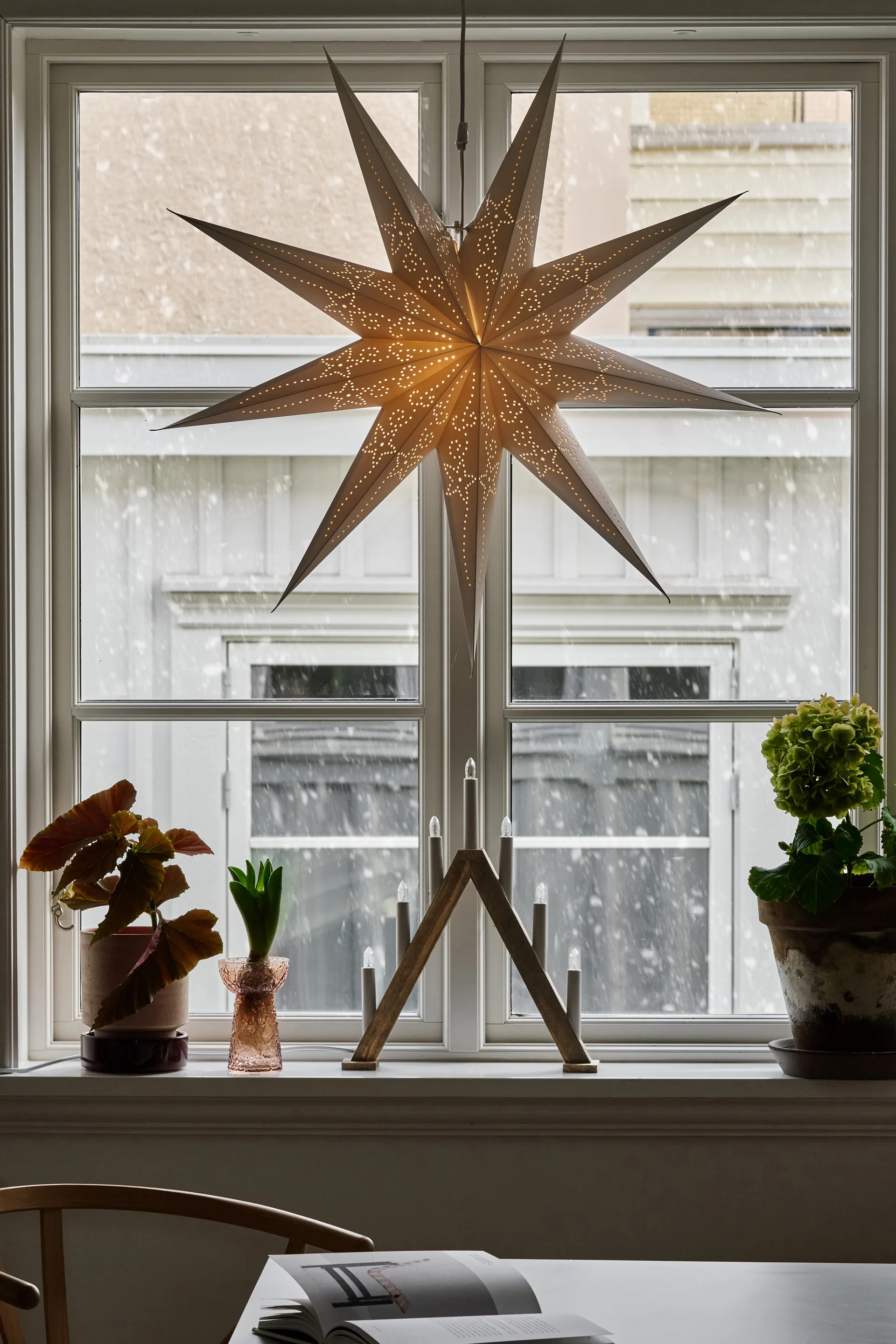 Nord adventstage 40 cm, Mørkbejdset Scandi Living