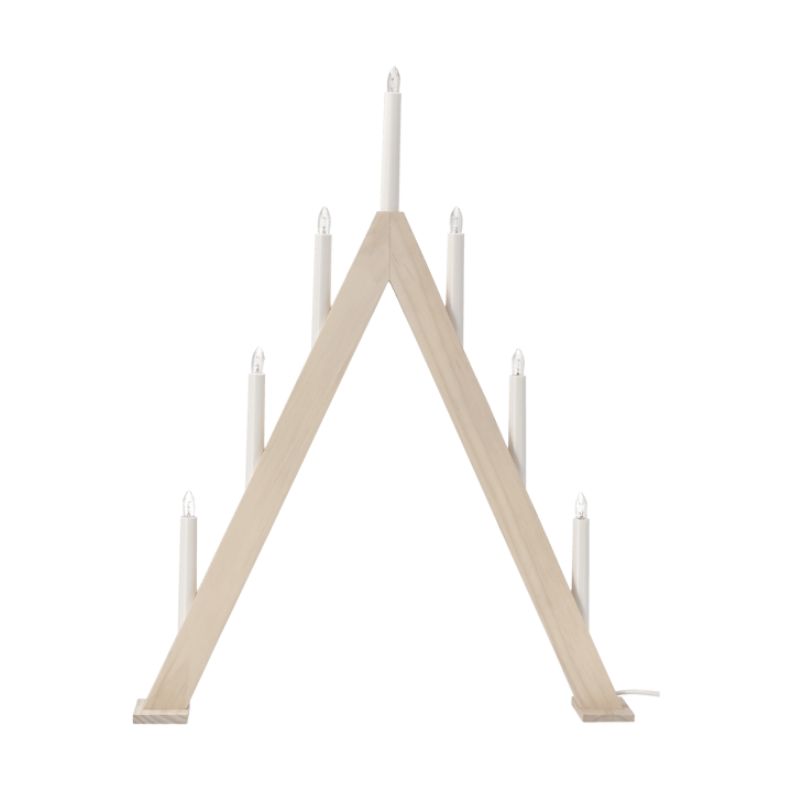 Nord adventstage 60 cm - Hvidglaseret - Scandi Living