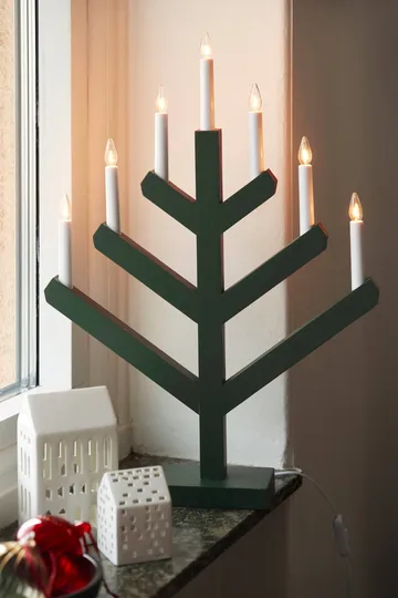 Pine adventslysestage 62 cm - Grøn - Scandi Living