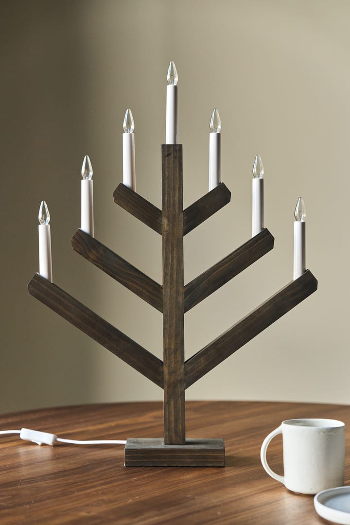 Pine adventslysestage 62 cm, Mørkbejdset Scandi Living