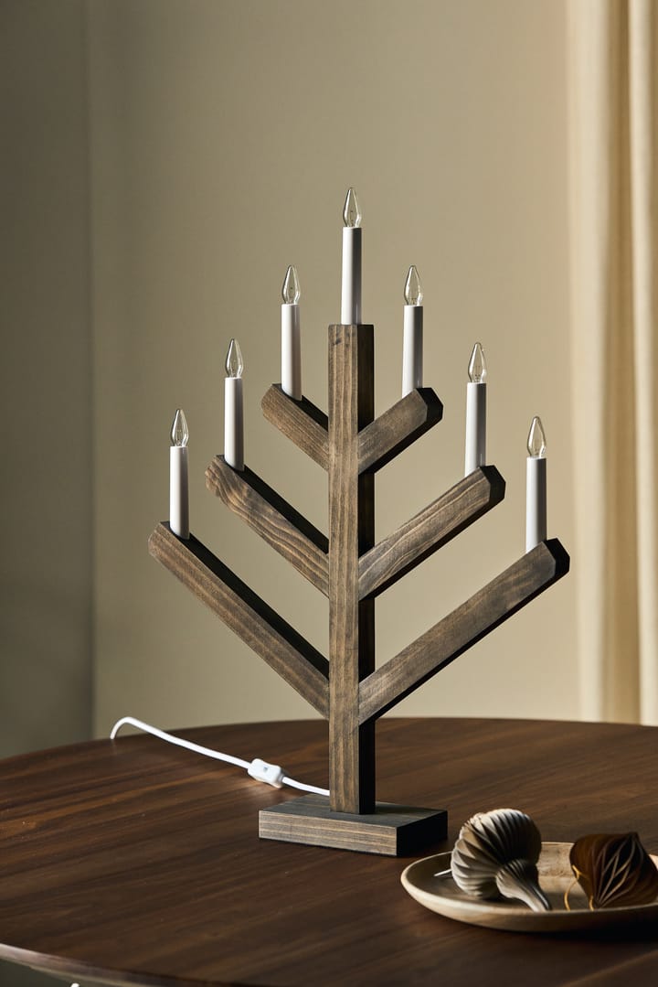 Pine adventslysestage 62 cm, Mørkbejdset Scandi Living
