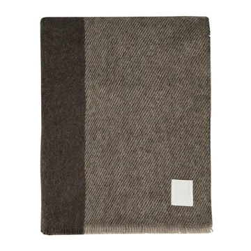 Row stribet uldplaid - Brun, 120x185 cm - Scandi Living