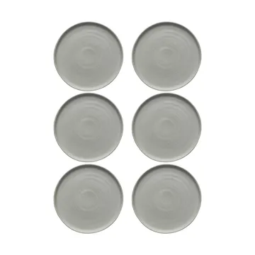Sandsbro asiet lysegrå, Ø20 cm, 6-pak - Scandi Living