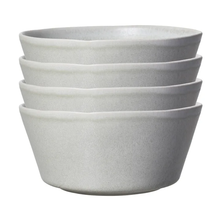 Sandsbro skål lysegrå, Ø15 cm, 4-pak - Scandi Living