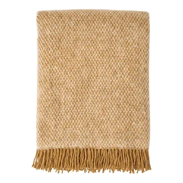 Sandstone uldplaid 130x180 cm - Mustard - Scandi Living