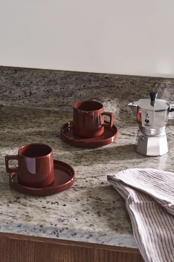 Taper morgenmadssæt 12 dele - Rød - Scandi Living