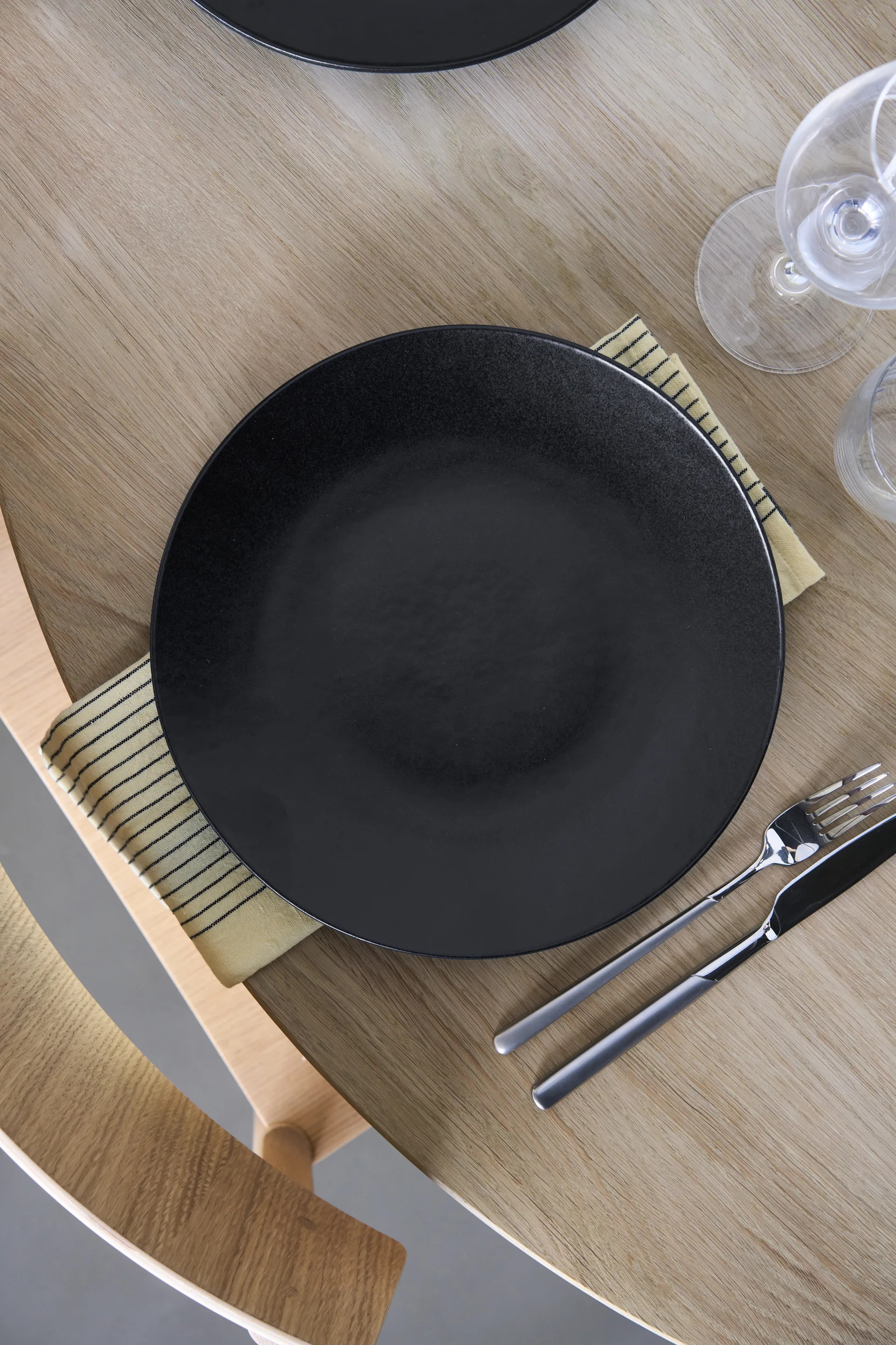 Terra middagstallerken, Sort stentøj, Ø26,5 cm Scandi Living