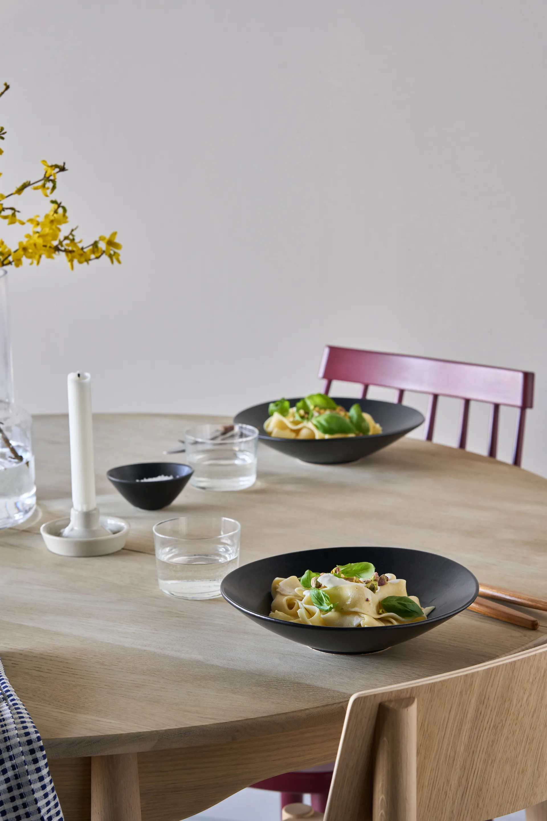 Terra pastatallerken, Sort stentøj, Ø22,5 cm Scandi Living