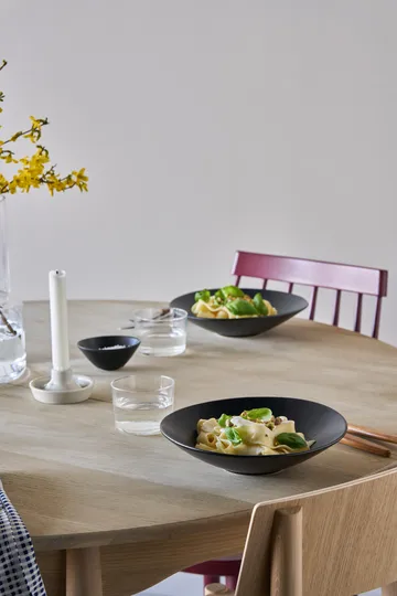 Terra pastatallerken - Sort stentøj, Ø22,5 cm - Scandi Living